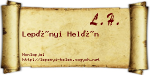 Lepényi Helén névjegykártya